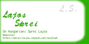 lajos sprei business card